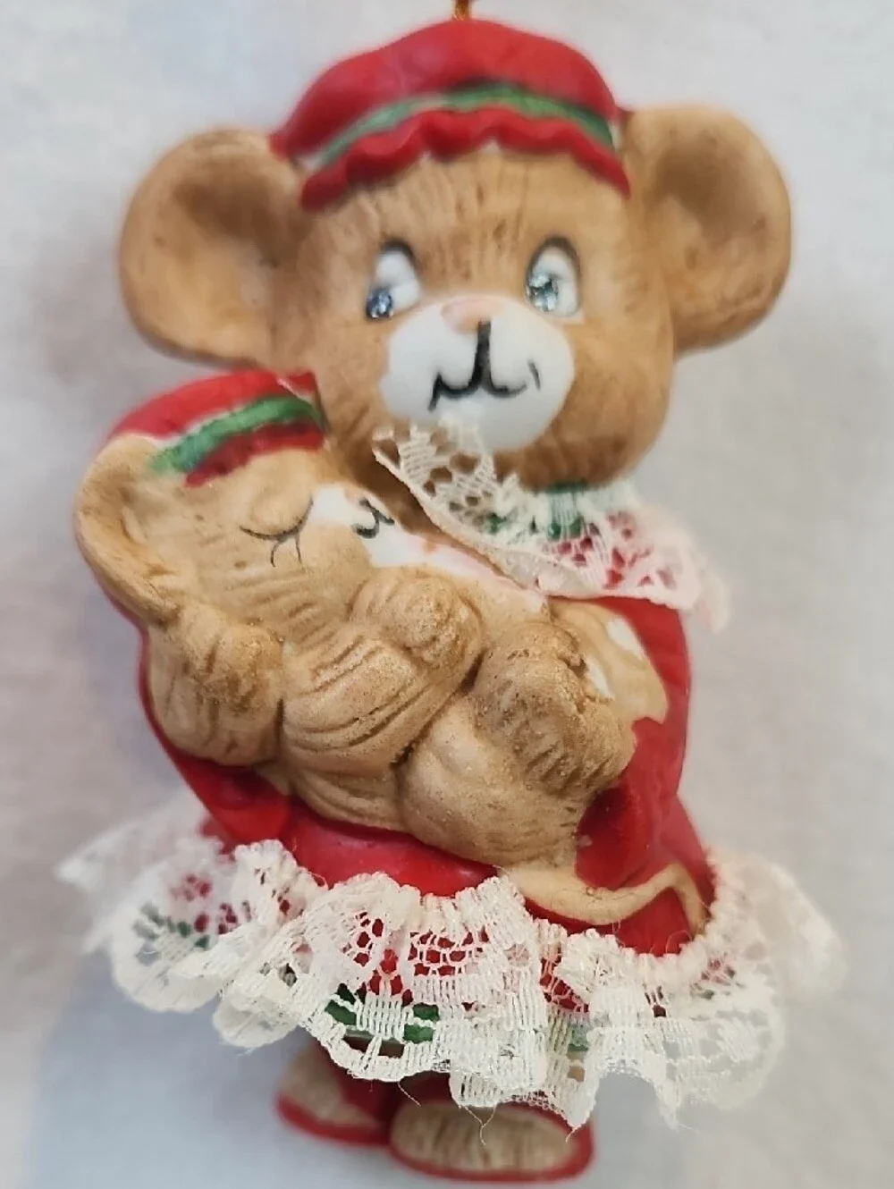 Vintage-Inspired Caring Critters Chimers Bear Mom & Baby Ornament